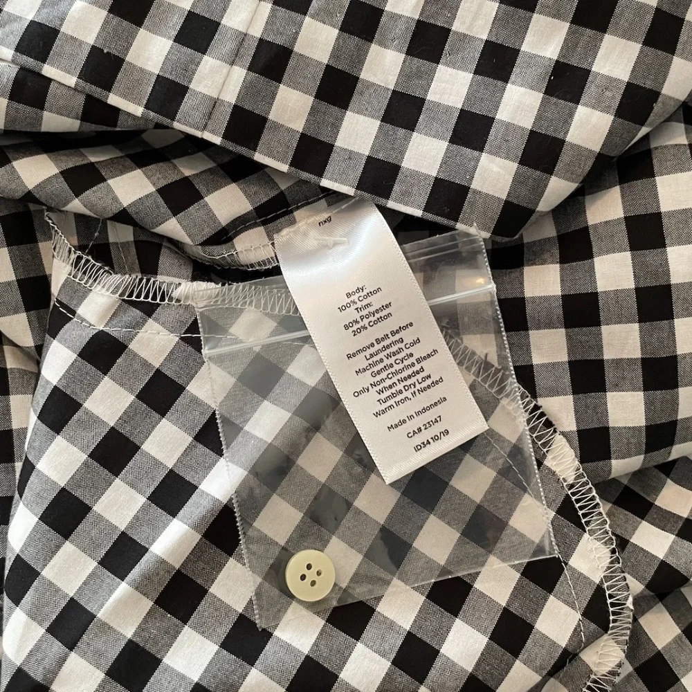 Talbots Gingham Shirt Dress - 16P - Picture 7 of 9